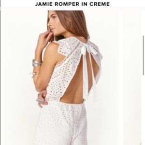 Saylor Backless Eyelit Romper